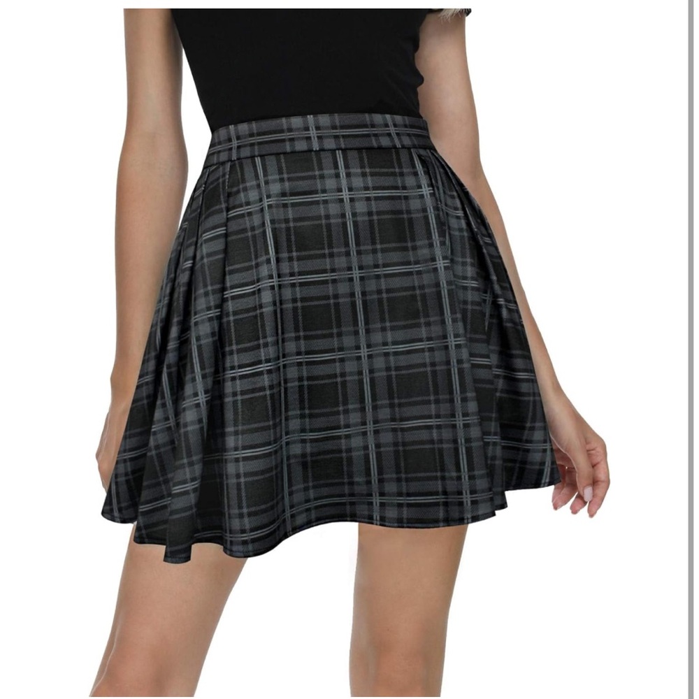 Urban CoCo Women Plaid Pleated Mini Skater Skirt High Waisted School Skirt-Small - Picture 1 of 6